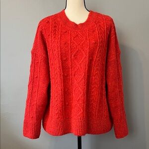 Old Navy Vibrant Red Crew Neck Sweater